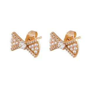 گوشواره زنانه ژوپینگ مدل پاپیون کد AAC737