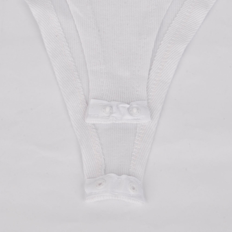 بادی آستین بلند زنانه دکسونری مدل 256004301 یقه روی رنگ سفید