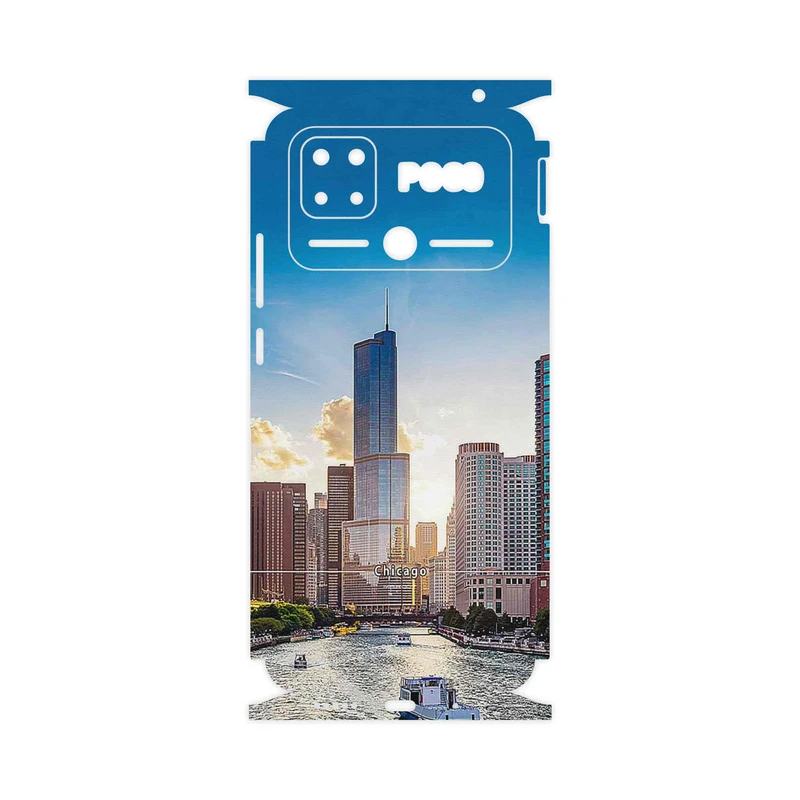 برچسب پوششی ماهوت مدل City of Chicago-FullSkin مناسب برای گوشی موبایل شیائومی Poco C40