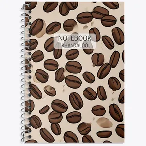 دفتر زبان 50 برگ خندالو مدل دو خط طرح قهوه کد N608