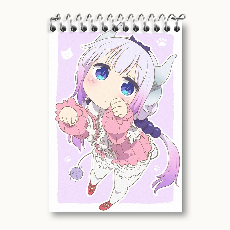 دفتر یادداشت 50 برگ خندالو مدل کانا انیمه اژدهای خدمتکار کوبایاشی کد 36279