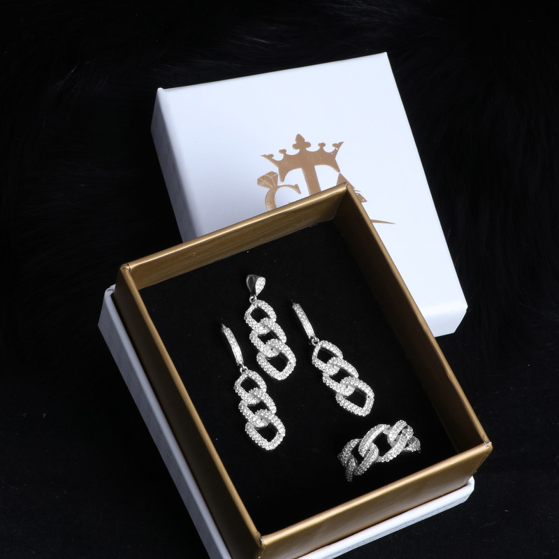 نیم ست نقره زنانه جی تی ای مدل 234