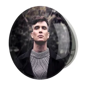 آینه جیبی خندالو طرح کیلین مورفی سریال پیکی بلایندرز Peaky Blinders مدل تاشو کد 4580 