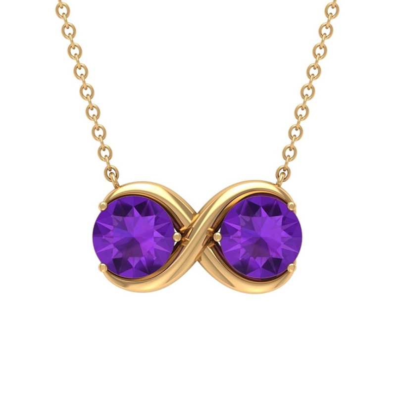 گردنبند طلا 18 عیار زنانه قیراط طرح بی نهایت کد GH1732