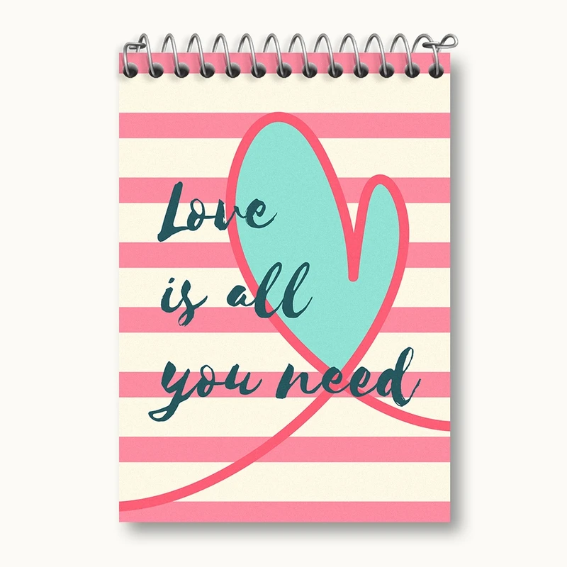دفتر یادداشت 50 برگ خندالو مدل Love Is All You Need کد N317