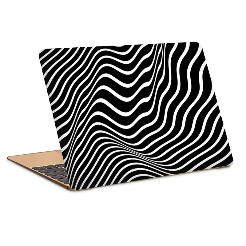 استیکر لپ تاپ طرح black wave stripeکد c-81مناسب برای لپ تاپ 15.6 اینچ