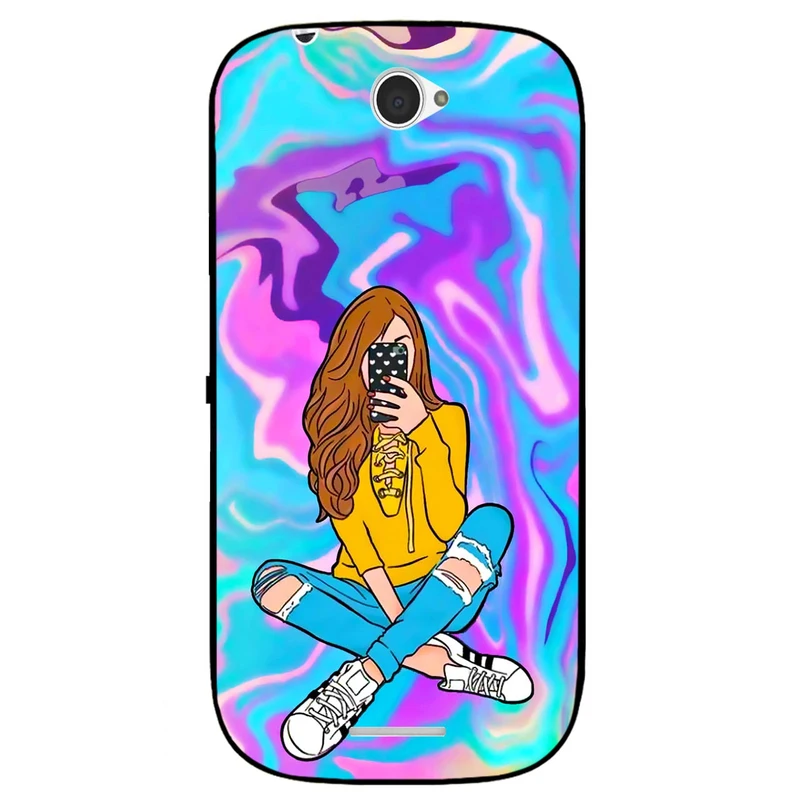 کاور مگافون طرح دخترانه مدل 7592 مناسب برای گوشی موبایل سونی Xperia E4   