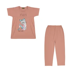 ست بلوز و شلوار دخترانه خرس کوچولو مدل 2011303-63