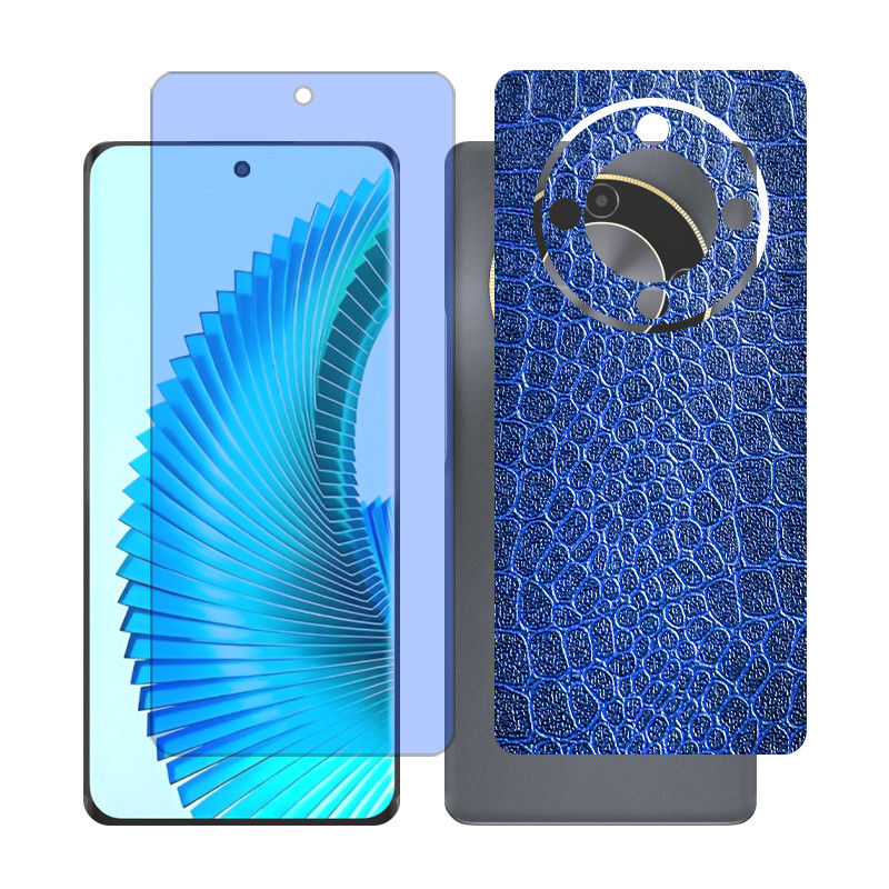محافظ صفحه نمایش آنتی بلو گلس مدل Together مناسب برای گوشی موبایل آنر X9b به همراه برچسب پوششی پشت گوشی 
