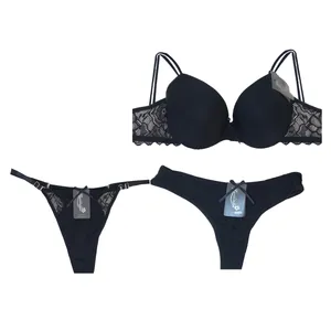 ست شورت و سوتین زنانه مدل اسفنجی بسته 3 عددی