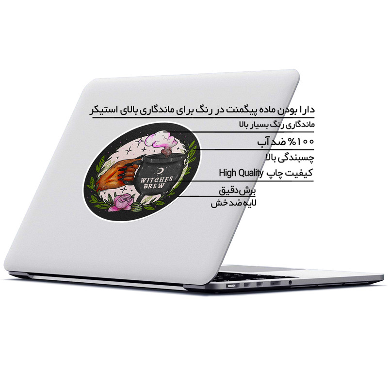 استیکر لپ تاپ ماسا دیزاین طرح دست مدل STK1132