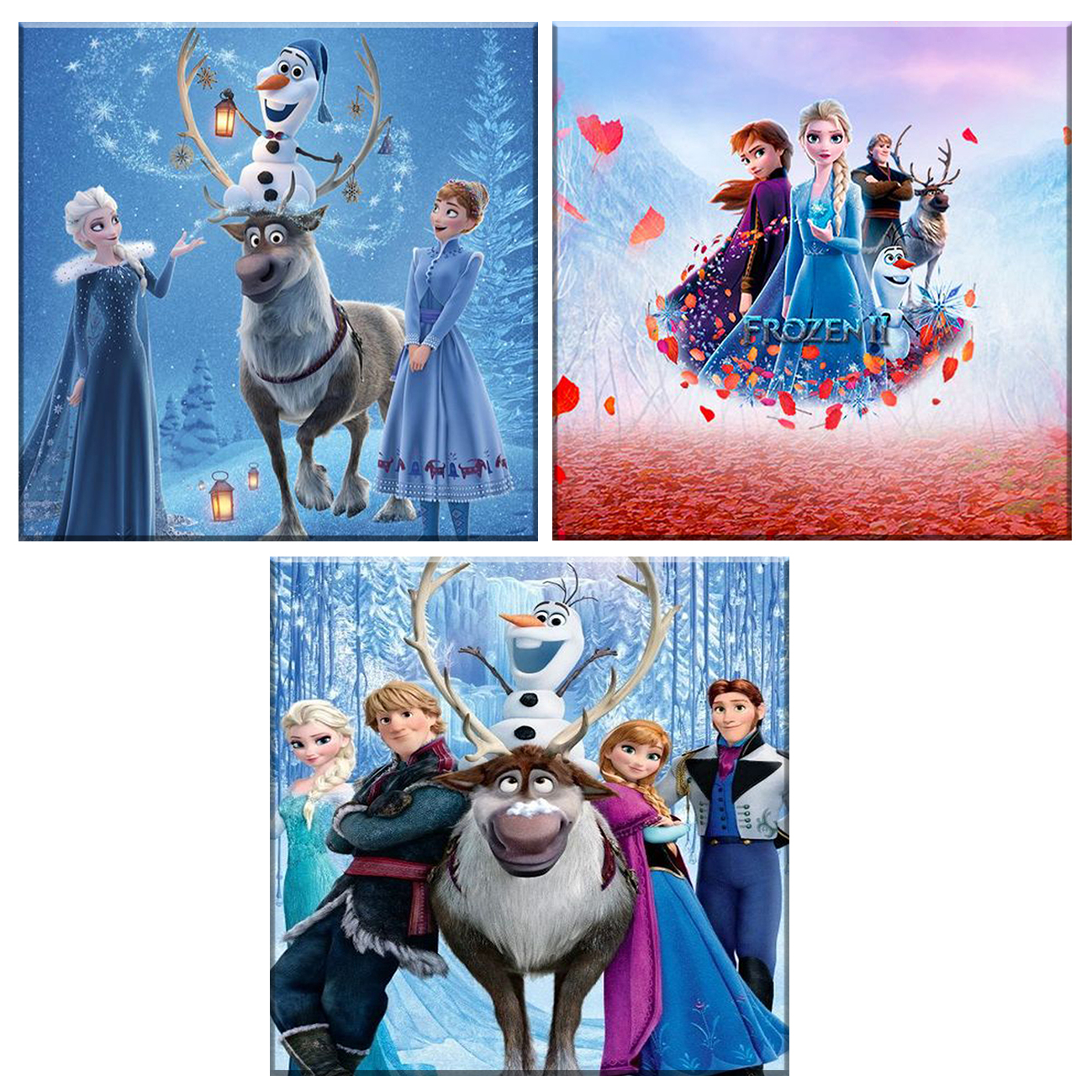 دستمال آشپزخانه طرح السا و آنا کد 2000 مجموعه 3 عددی