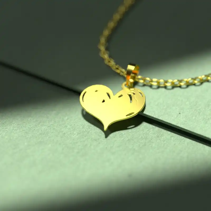 گردنبند طلا 18 عیار زنانه مدوپد مدل  طرح قلب کد E1216