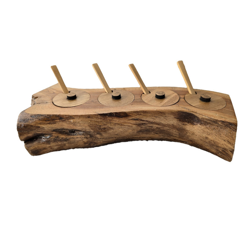 جای ادویه 4 پارچه مدل روستیک کد K44 به همراه استند