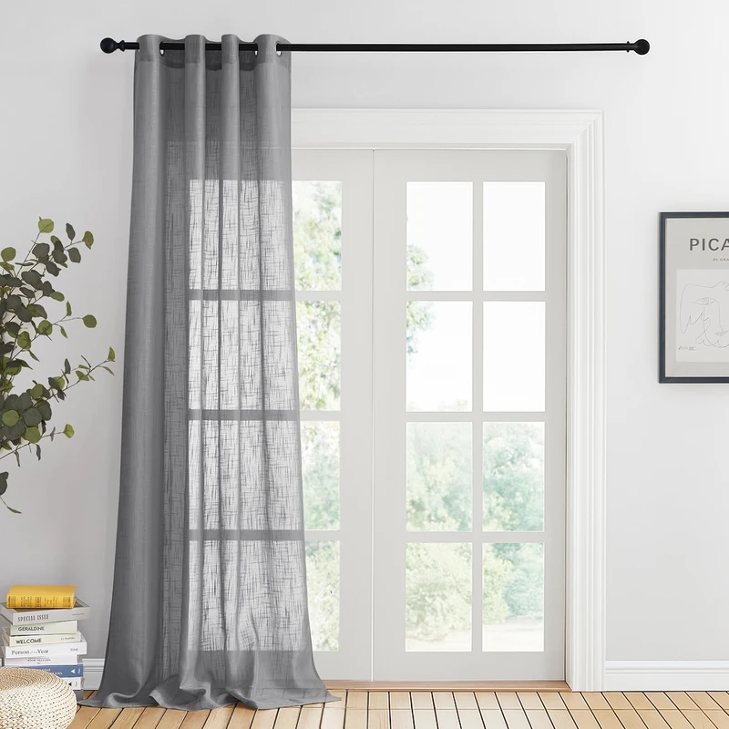 پرده پانچ نوین دکور سیلوانا مدل حریر نازلی 280 سایز 280 × 140 سانتی متر