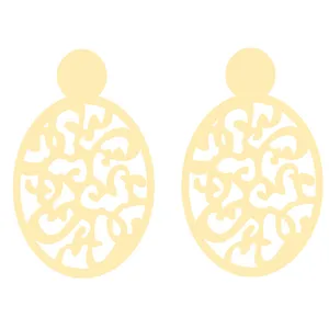 گوشواره طلا 18 عیار زنانه الن نار مدل نقش اسليمي ELN5116