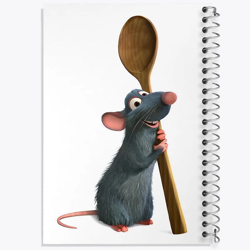 دفتر شطرنجی 50 برگ خندالو طرح راتاتویی (Ratatouille) کد N2883