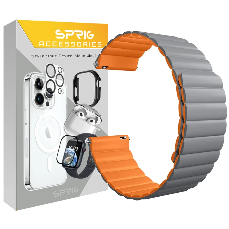 بند اسپریگ مدل Silicone MAG Link مناسب برای ساعت هوشمند کیسلکت Lora / Lora 2 20mm