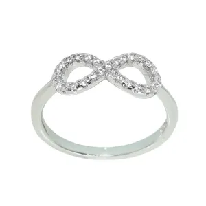 انگشتر نقره زنانه مدل بینهایت  کد 96