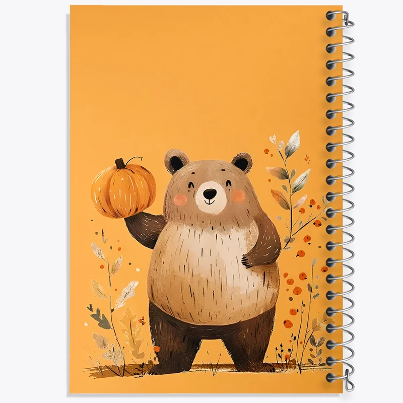 دفتر ژورنال نویسی 50 برگ خندالو مدل نقطه ای طرح خرس بامزه کد F7305