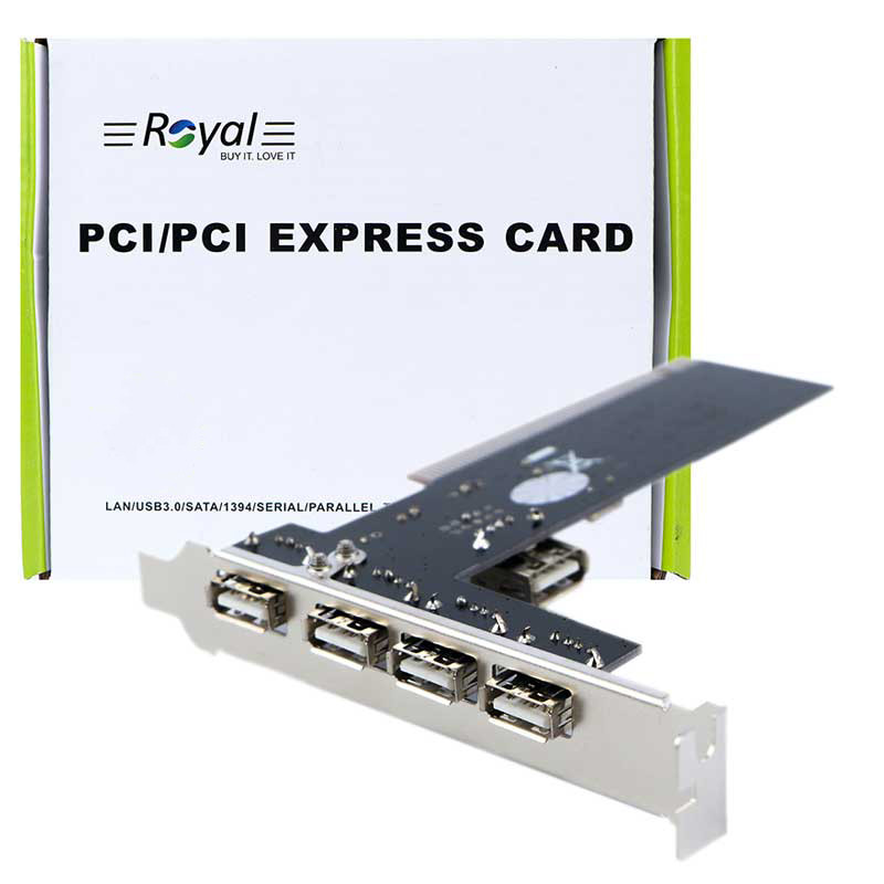 هاب 4 پورت PCI USB 2.0 رویال مدل RP-201 2