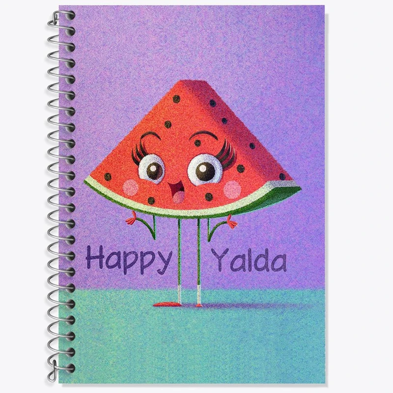 دفتر زبان 50 برگ خندالو مدل سه خط طرح شب یلدا کد 3180