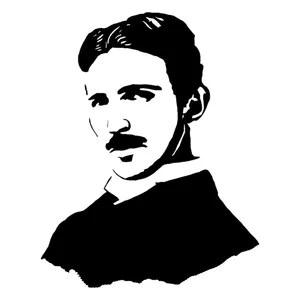 استیکر لپ تاپ طرح Nikola Tesla Stencil کد ST1320