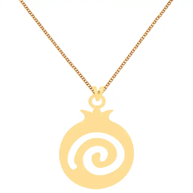 گردنبند طلا 18 عیار زنانه کرابو طرح انار مدل Kr70666