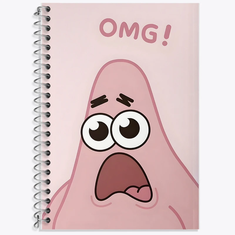 دفتر زبان 50 برگ خندالو مدل دو خط طرح پاتریک کد F1354