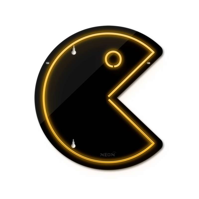 چراغ دیواری نئون دیزاین طرح Packman-BL_YL