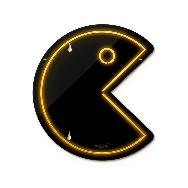 چراغ دیواری نئون دیزاین طرح Packman-BL_YL
