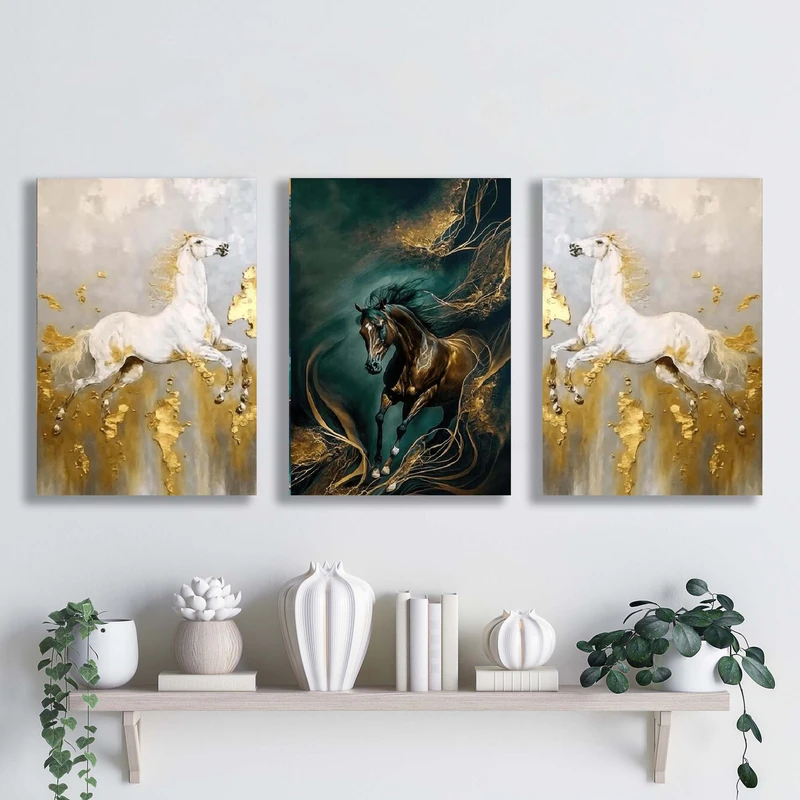 تابلو شاسی آتریسا مدل آبستره ATA087 مجموعه سه عددی