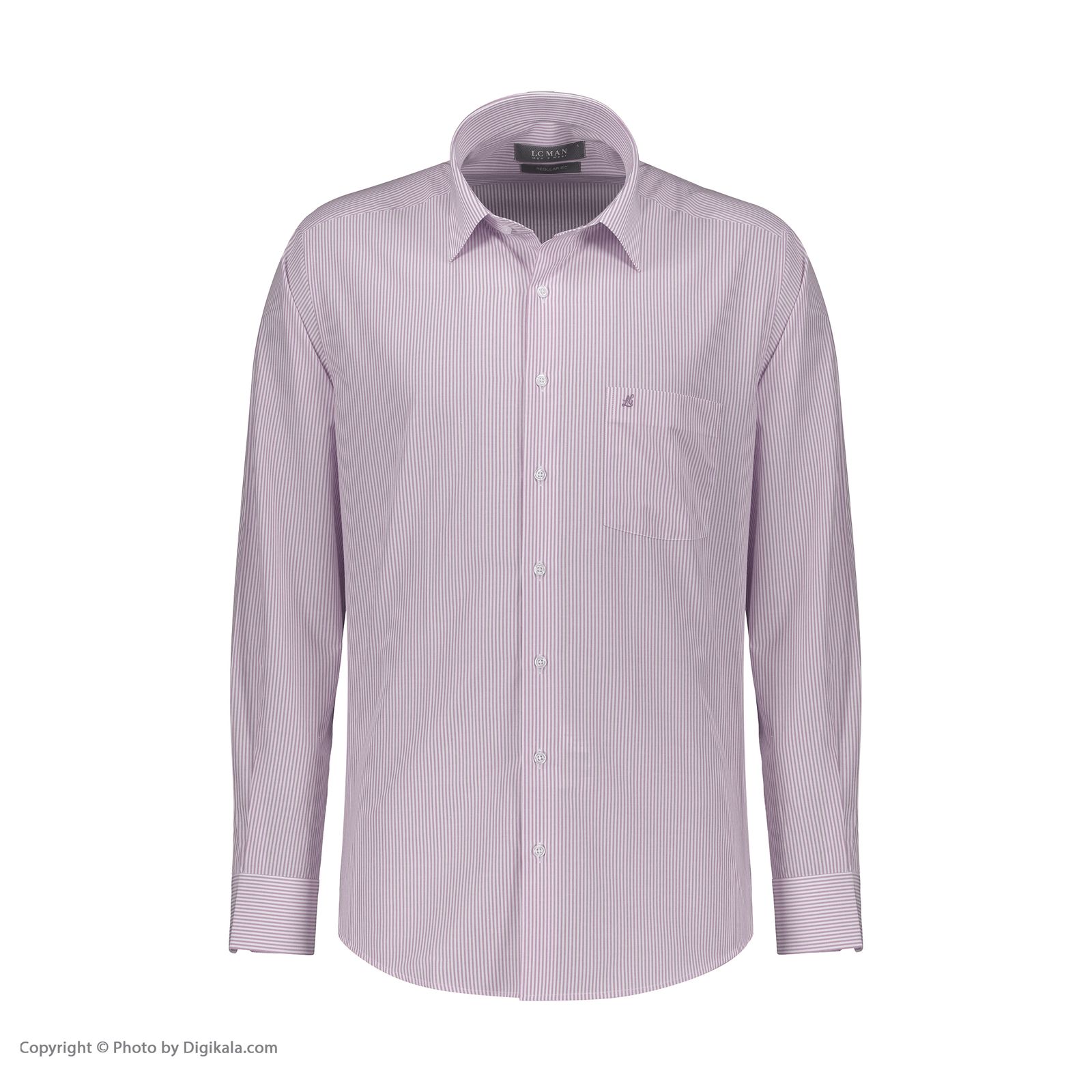 پیراهن آستین بلند مردانه ال سی من مدل 02181290-purple 082 -  - 2