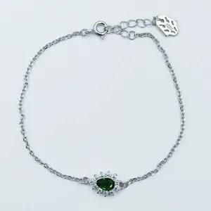 دستبند نقره زنانه سلین کالا مدل زمرد ce-As279