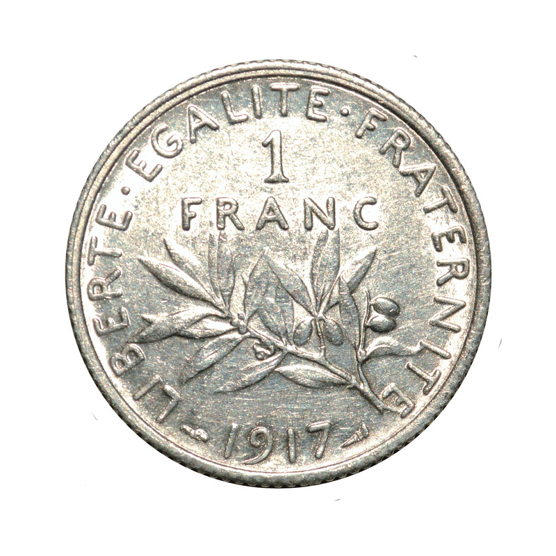 سکه تزیینی طرح کشور فرانسه مدل یک فرانک 1917 میلادی
