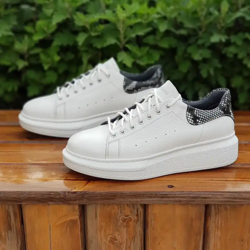 کفش روزمره زنانه مدل چرم طبیعی کد 00128 رنگ سفید