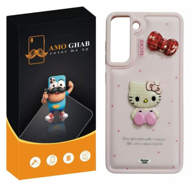 کاور عمو قاب مدل کیتی عروسکی مناسب برای گوشی موبایل سامسونگ Galaxy S21 FE