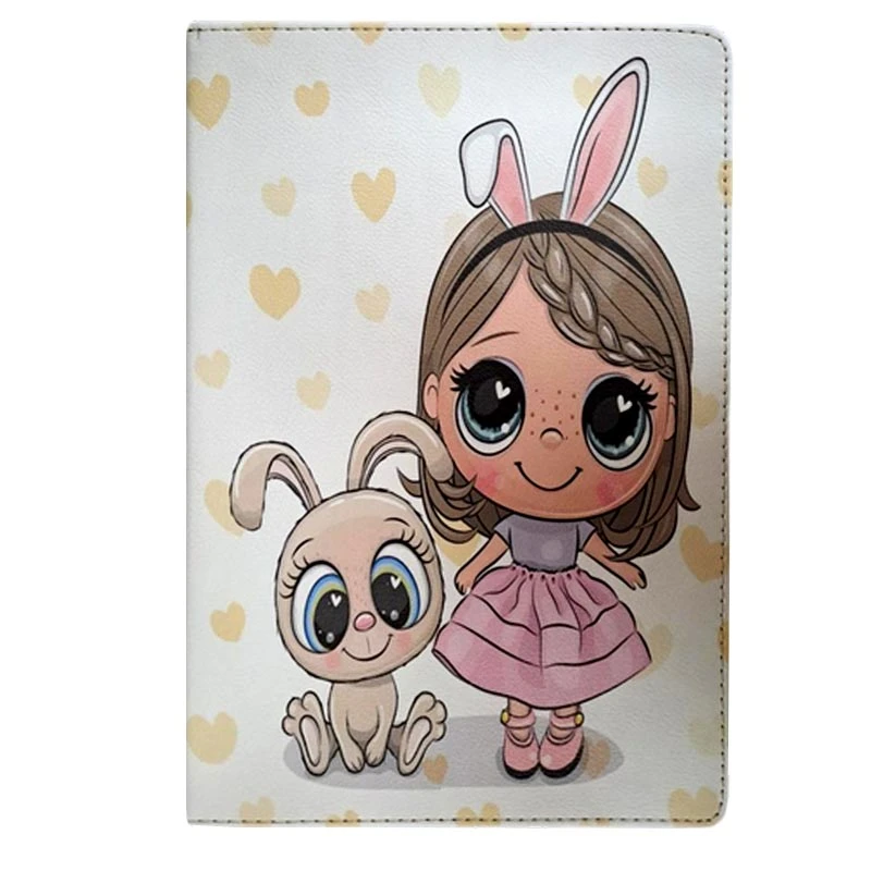 کیف کلاسوری طرح دختر کارتونی 1 مناسب برای تبلت سامسونگ GALAXY Tab A8 (X200-X205)