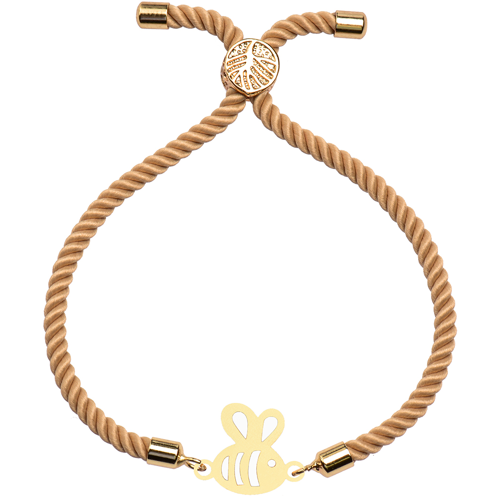 دستبند طلا 18 عیار زنانه کرابو طرح زنبور مدل Kr10001