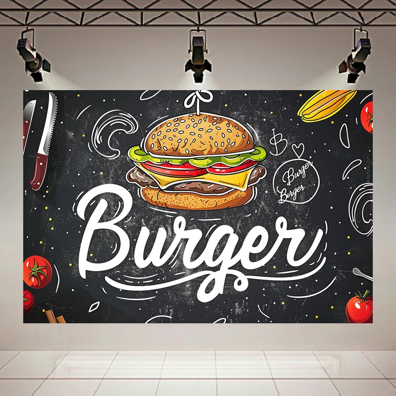 پوستر طرح مخمل همبرگر مدل خوشمزه کد AR305121