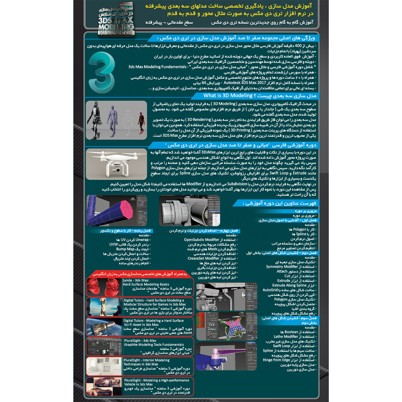 نرم افزار آموزش صفر تا صد مدل سازی در تری دی مکس نشر صفر تا صد
