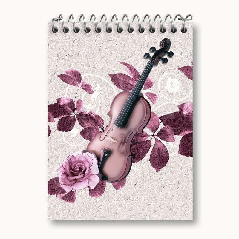 دفتر یادداشت 50 برگ خندالو مدل ویولن Violin کد 27954