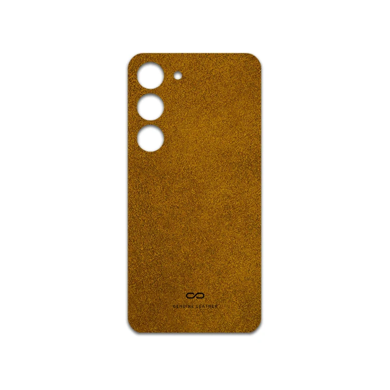 برچسب پوششی ماهوت مدل Brown-Chamois-Leather مناسب برای گوشی موبایل سامسونگ Galaxy S23