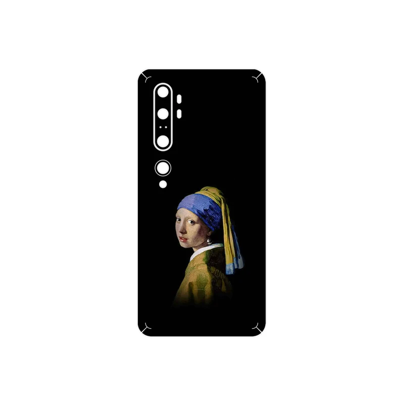 برچسب پوششی ماهوت مدل Girl with a Pearl Earring of Vermeer مناسب برای گوشی موبایل شیائومی Mi Note 10