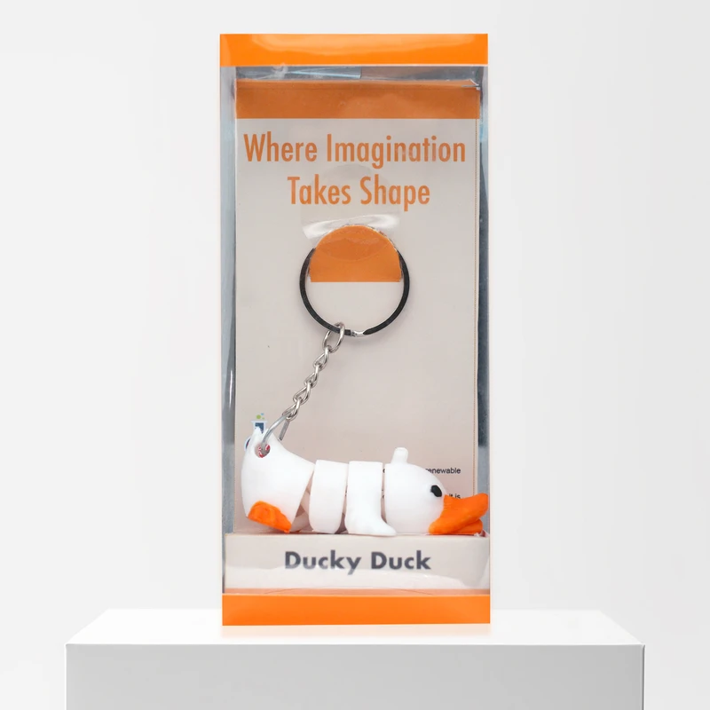 عکس شماره 2 : جاکلیدی دخترانه مدل مفصل دار و متحرک طرح اردک کد ducky