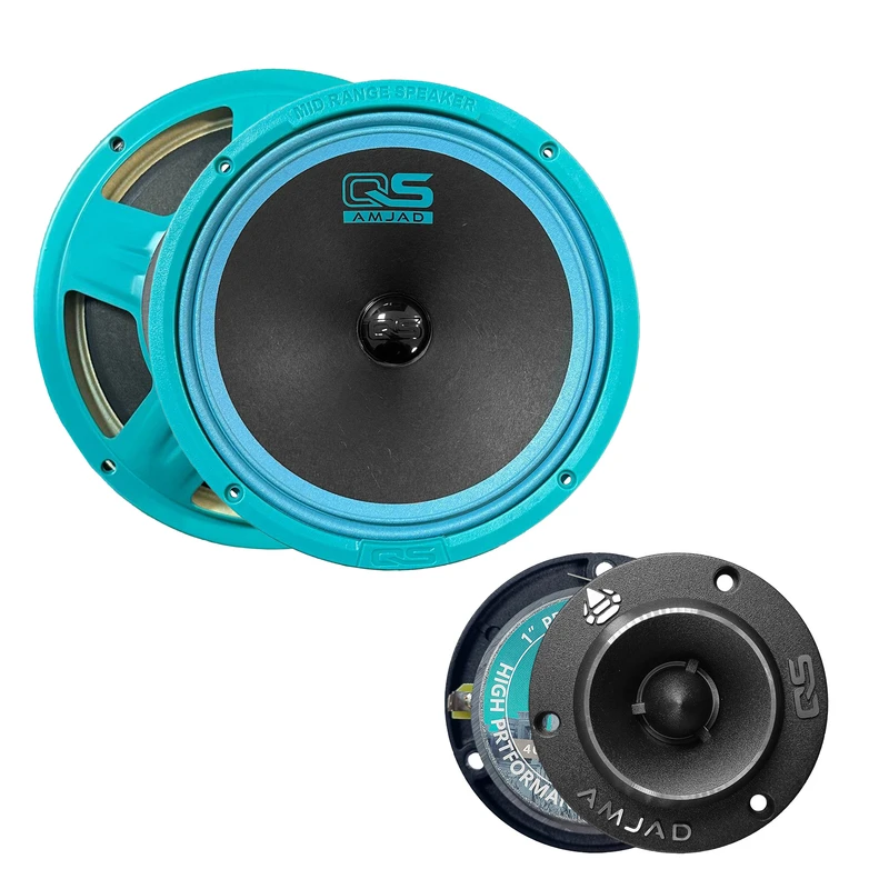  میدرنج و سوپرتیوتر پشت خودرو کیو اس امجد مدل Q-8821 سایز 8 اینچ و 3.5 اینچ بسته 4 عددی