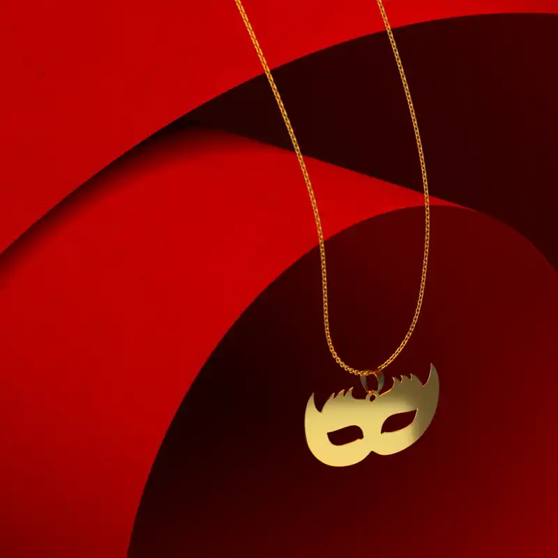 گردنبند طلا 18 عیار زنانه مدوپد مدل هالووین کد G3-1-1193