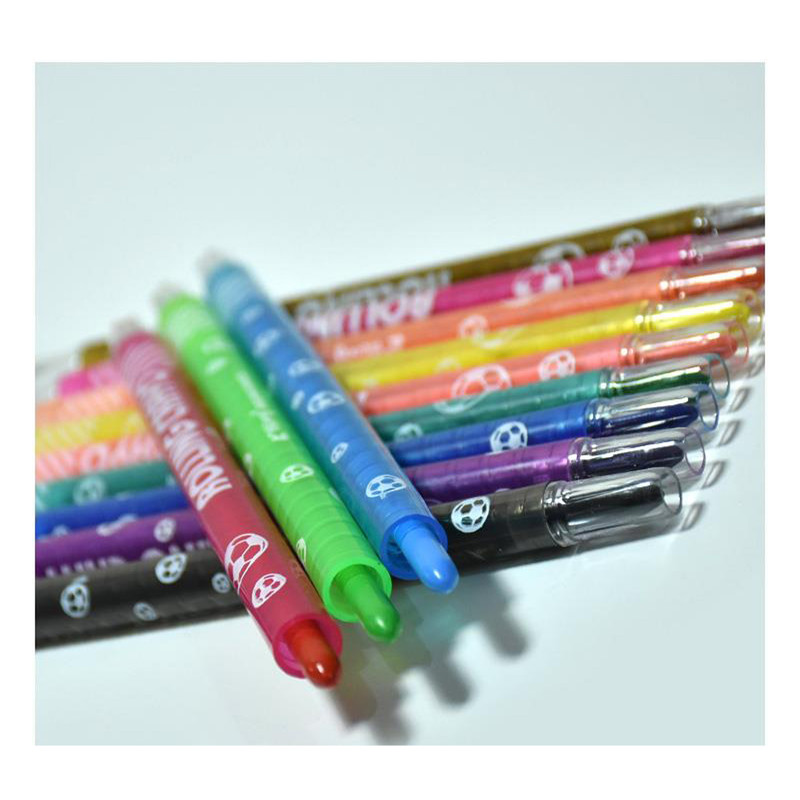 مداد شمعی 12 رنگ یالونگ مدل Rolling Crayon