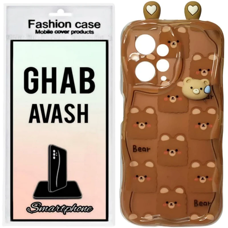 کاور قاب آوش طرح عروسکی گوشدار مدل 05A مناسب برای گوشی موبایل شیائومی REDMI NOTE12 4G