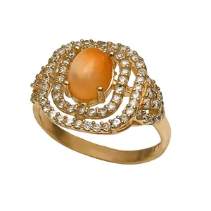 انگشتر نقره زنانه مدل 007-1 عقیق یمن